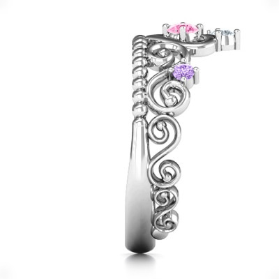 Personalised Princess Charming Tiara Ring - The Name Jewellery™