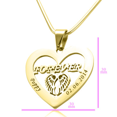 Personalised Angel in My Heart Necklace - 18ct Gold Plated - The Name Jewellery™