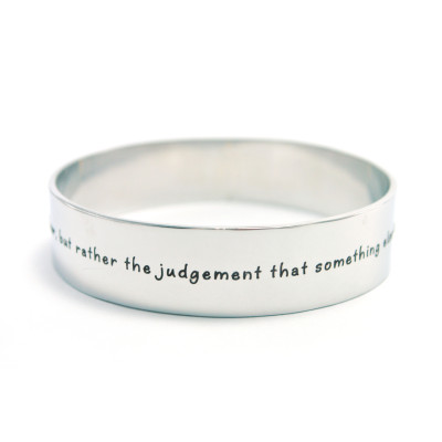 Personalised 15mm Wide Endless Bangle - Silver - The Name Jewellery™