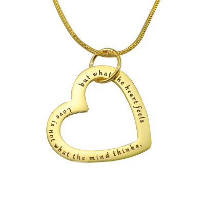 Personalised Always in My Heart Necklace - 18ct Gold Plated - The Name Jewellery™