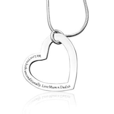 Personalised Always in My Heart Necklace - Sterling Silver - The Name Jewellery™