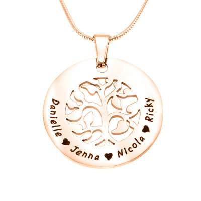 Personalised BFS Family Tree Necklace - 18ct Rose Gold Plated - The Name Jewellery™