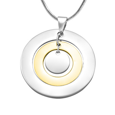 Personalised Circles of Love Necklace - TWO TONE - Gold  Silver - The Name Jewellery™