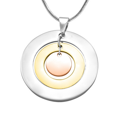 Personalised Circles of Love Necklace - Three Tone - Rose Gold Silver - The Name Jewellery™