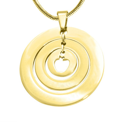 Personalised Circles of Love Necklace Teacher - 18ct GOLD Plated - The Name Jewellery™