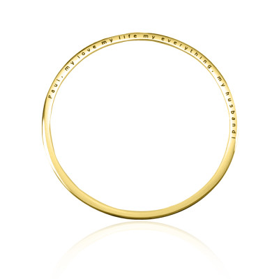 Personalised Classic Bangle - 18ct Gold Plated - The Name Jewellery™