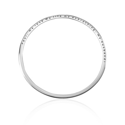 Personalised Classic Bangle - Sterling Silver - The Name Jewellery™