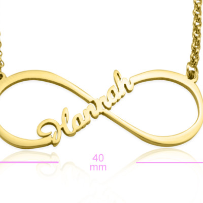 Personalised Single Infinity Name Necklace - 18ct Gold Plated - The Name Jewellery™