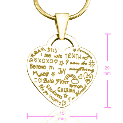 Personalised Heart of Hope Necklace - 18ct Gold Plated - The Name Jewellery™
