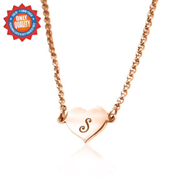 Personalised Precious Heart - 18ct Rose Gold Plated - The Name Jewellery™