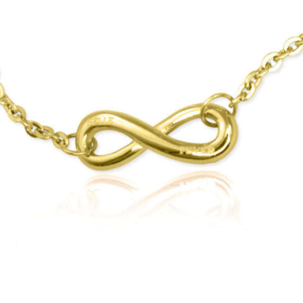 Personalised Classic  Infinity Bracelet/Anklet - 18ct Gold Plated - The Name Jewellery™