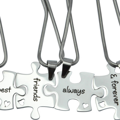 Personalised Forever Friends Puzzle Two Necklaces - The Name Jewellery™