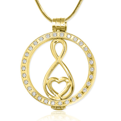 Personalised Gold Diamonte Necklace with 18ct Gold Plated Infinity - The Name Jewellery™