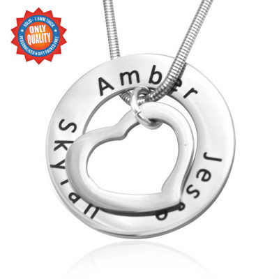 Personalised Heart Washer Necklace - The Name Jewellery™