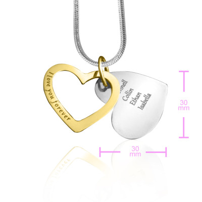 Personalised Love Forever Necklace - Two Tone - Gold  Silver - The Name Jewellery™