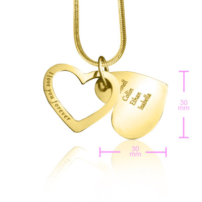 Personalised Love Forever Necklace - 18ct Gold Plated - The Name Jewellery™