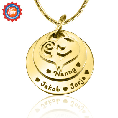 Personalised Mother's Disc Double Necklace - 18ct Gold Plated - The Name Jewellery™
