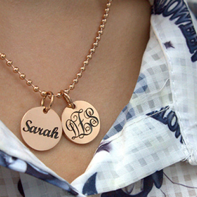 Personalised Monogram Initial Disc Necklace - The Name Jewellery™