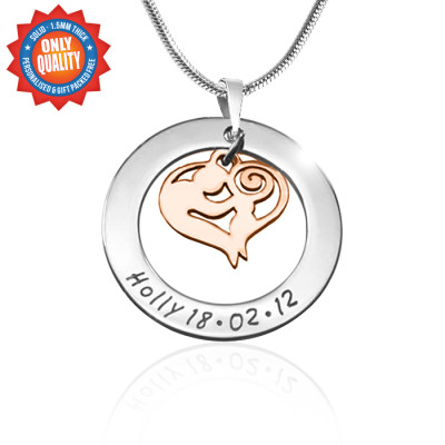 Personalised Mothers Love Necklace - Two Tone - Rose Gold Mother - The Name Jewellery™