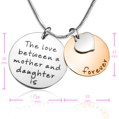 Personalised Mother Forever Necklace - Two Tone - Rose  Silver - The Name Jewellery™