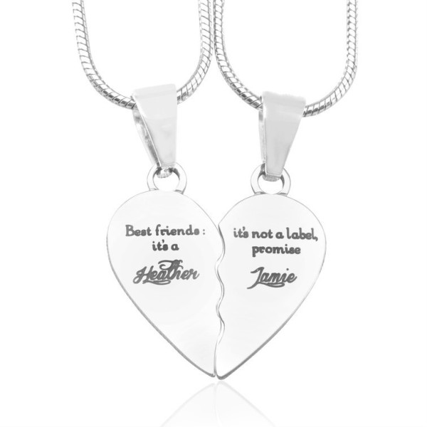 Personalised My Bestie Two Personalised Sterling Silver Necklaces - The Name Jewellery™
