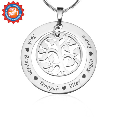 Personalised My Family Tree Necklace - Sterling Silver - The Name Jewellery™