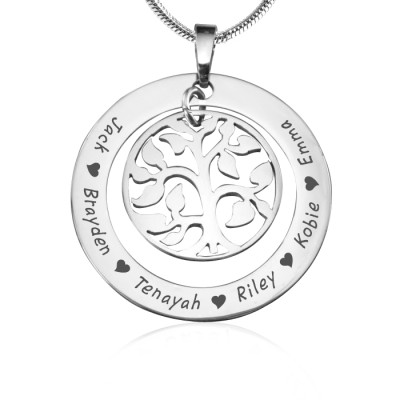 Personalised My Family Tree Necklace - Sterling Silver - The Name Jewellery™