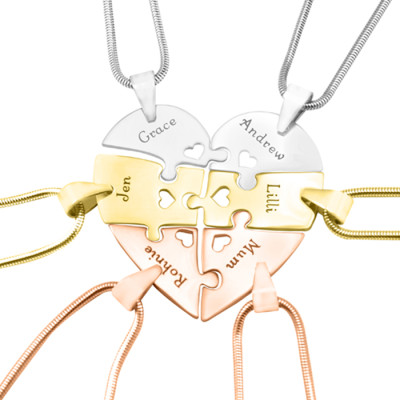 Personalised Hexa Heart Puzzle Necklace - The Name Jewellery™