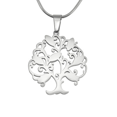 Personalised Tree of My Life Necklace 7 - Sterling Silver - The Name Jewellery™