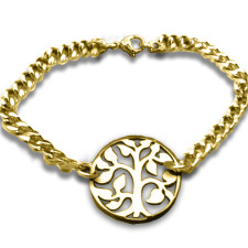 Your Story, Our Craft: The Personalised Gold Plated Tree Bracelet
