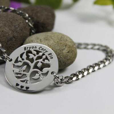 Personalised My Tree Bracelet/Anklet - Sterling Silver - The Name Jewellery™