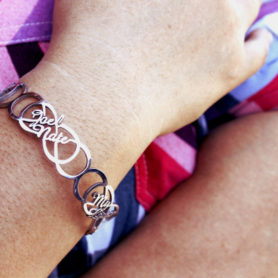 Personalised Endless Double Infinity Bangles - The Name Jewellery™