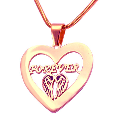 Personalised Angel in My Heart Necklace - 18ct Rose Gold Plated - The Name Jewellery™