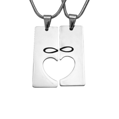 Personalised Bar of Hearts Two Personalised Necklaces - The Name Jewellery™