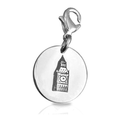 Personalised Big Ben Tower Clock Charm - The Name Jewellery™