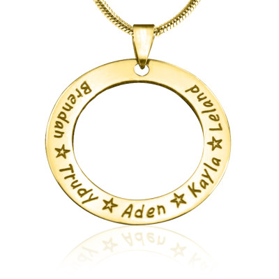 Personalised Circle of Trust Necklace - 18ct Gold Plated - The Name Jewellery™