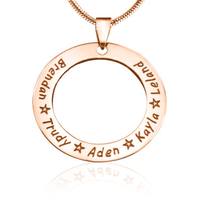 Personalised Circle of Trust Necklace - 18ct Rose Gold Plated - The Name Jewellery™