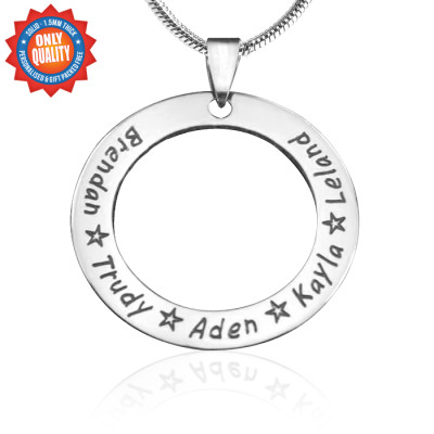 Personalised Circle of Trust Necklace - Sterling Silver - The Name Jewellery™