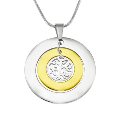 Personalised Circles of Love Necklace Tree - TWO TONE - Gold  Silver - The Name Jewellery™