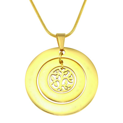 Personalised Circles of Love Necklace Tree - 18ct Gold Plated - The Name Jewellery™