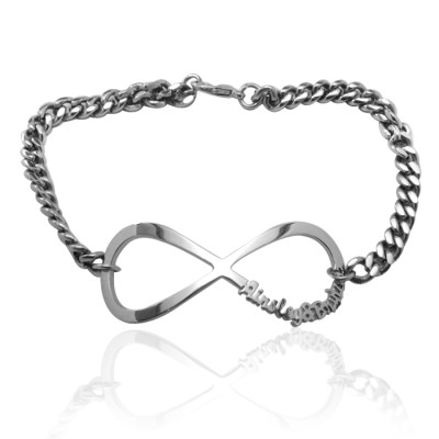 Personalised Infinity Name Bracelet/Anklet - Sterling Silver - The Name Jewellery™
