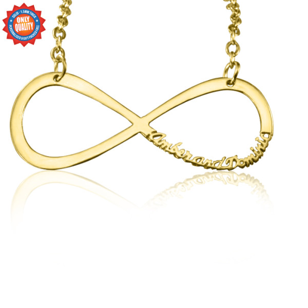 Personalised Classic Infinity Name Necklace - 18ct Gold Plated - The Name Jewellery™
