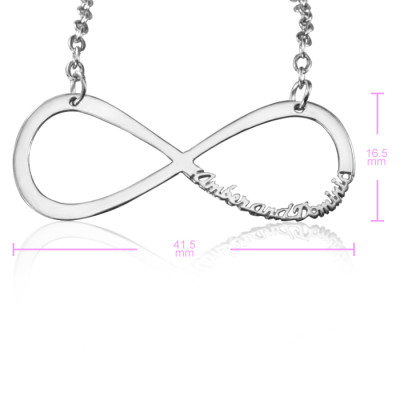 Personalised Classic Infinity Name Necklace - Sterling Silver - The Name Jewellery™