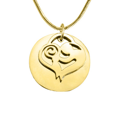 Personalised Mother's Disc Single Necklace - 18ct Gold Plated - The Name Jewellery™