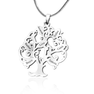 Personalised Tree of My Life Necklace 7 - Sterling Silver - The Name Jewellery™