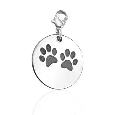 Personalised Paw Prints Charm - The Name Jewellery™