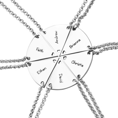 Personalised Meet at the Heart Hexa - Six Personalised Necklaces - The Name Jewellery™