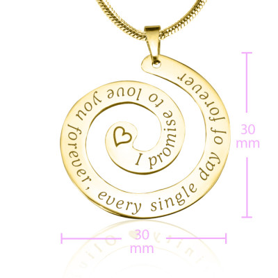 Personalised Promise Swirl - 18ct Gold Plated*Limited Edition - The Name Jewellery™