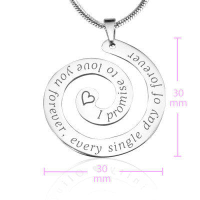Personalised Promise Swirl - Sterling Silver *Limited Edition - The Name Jewellery™