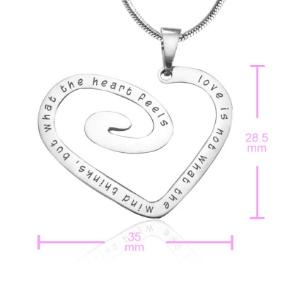 Personalised Love Heart Necklace - Sterling Silver *Limited Edition - The Name Jewellery™